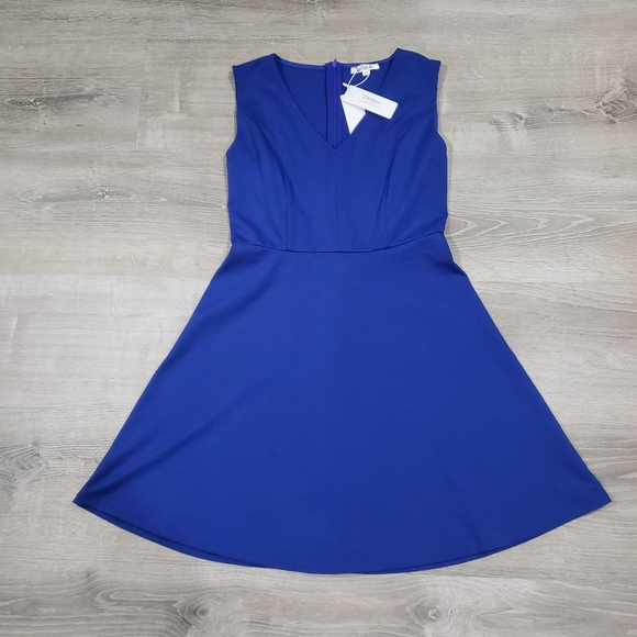zalalus Dresses & Skirts - Zalalus electric blue V Neck dress